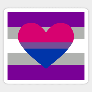 Grey-Asexual and Biromantic Sticker